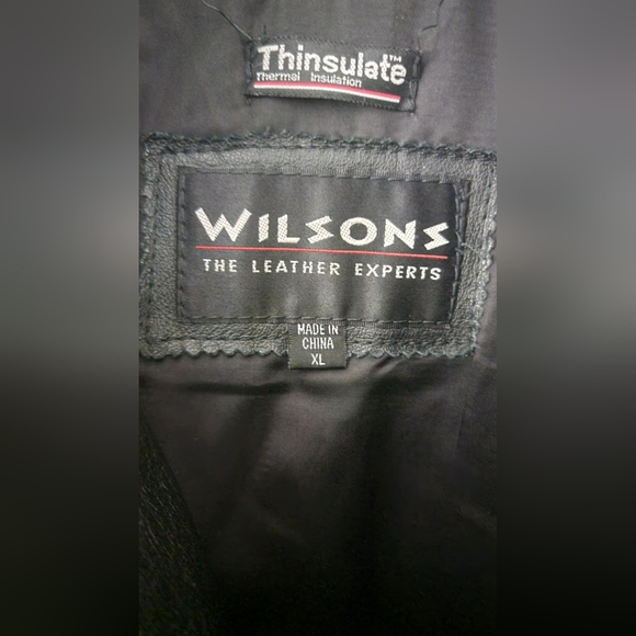 Men's Wilson's Black Leather Jacket - Picture 3 of 4